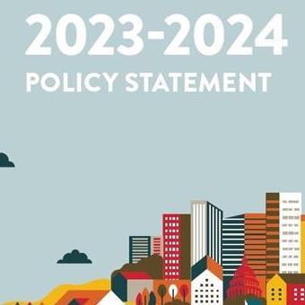 2023-2024 Policy Statement Cover with image of an illustrated city