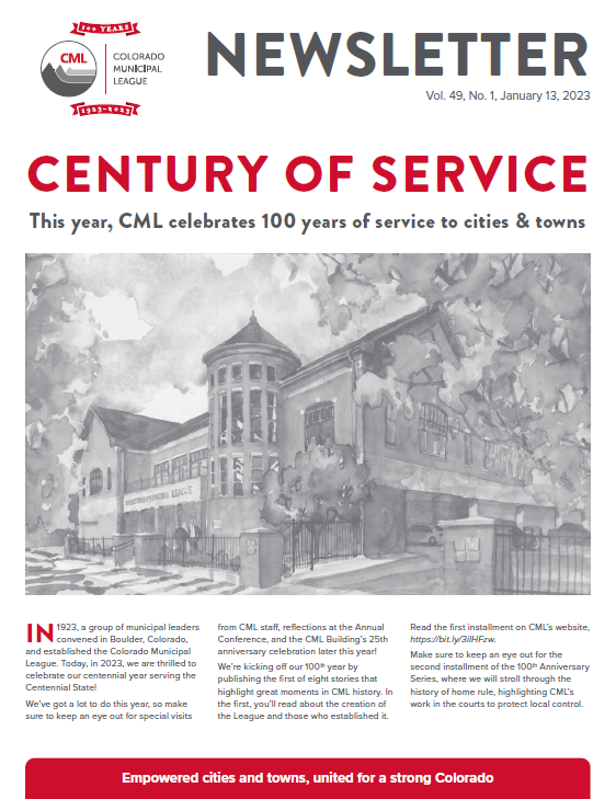 CML newsletter cover Cover of CML newsletter