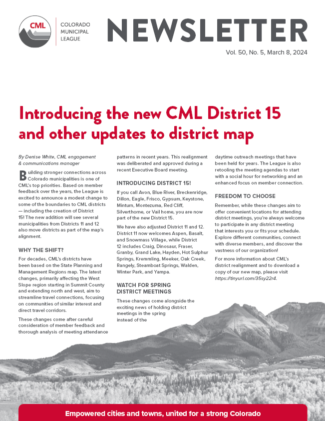 Cover of CML Newsletter