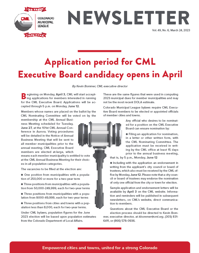 Cover of CML March 24 Newsletter