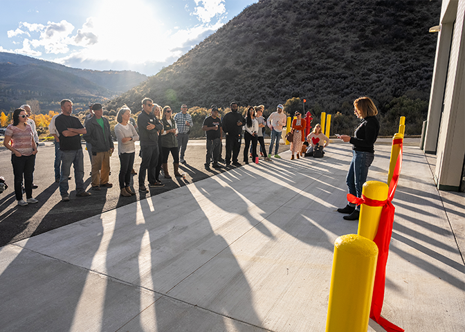 Avon mayor speaks at ribbon cutting for new public works garage