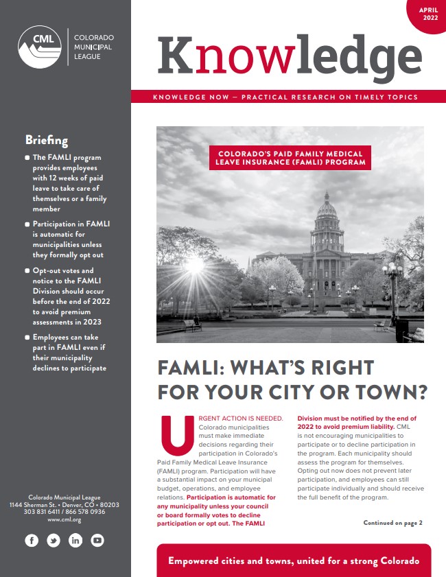 FAMLI Knowledge Now Cover FAMLI Knowledge Now Cover