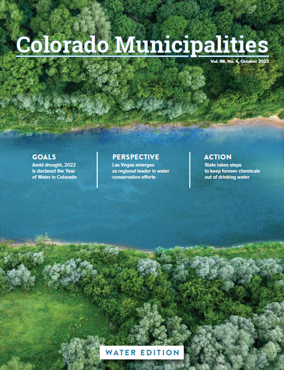 The cover of the October edition of Colorado Municipalities
