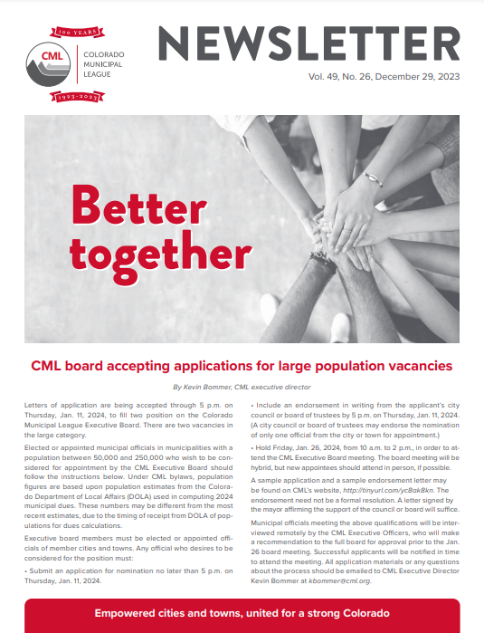 Cover of CML Newsletter