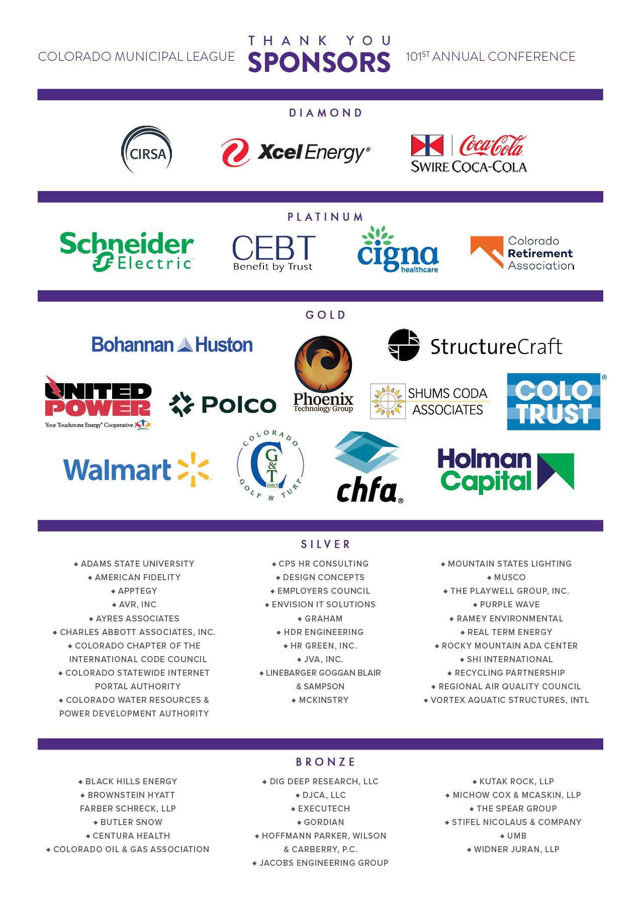 2023 Sponsors Sponsors of the CML Conference