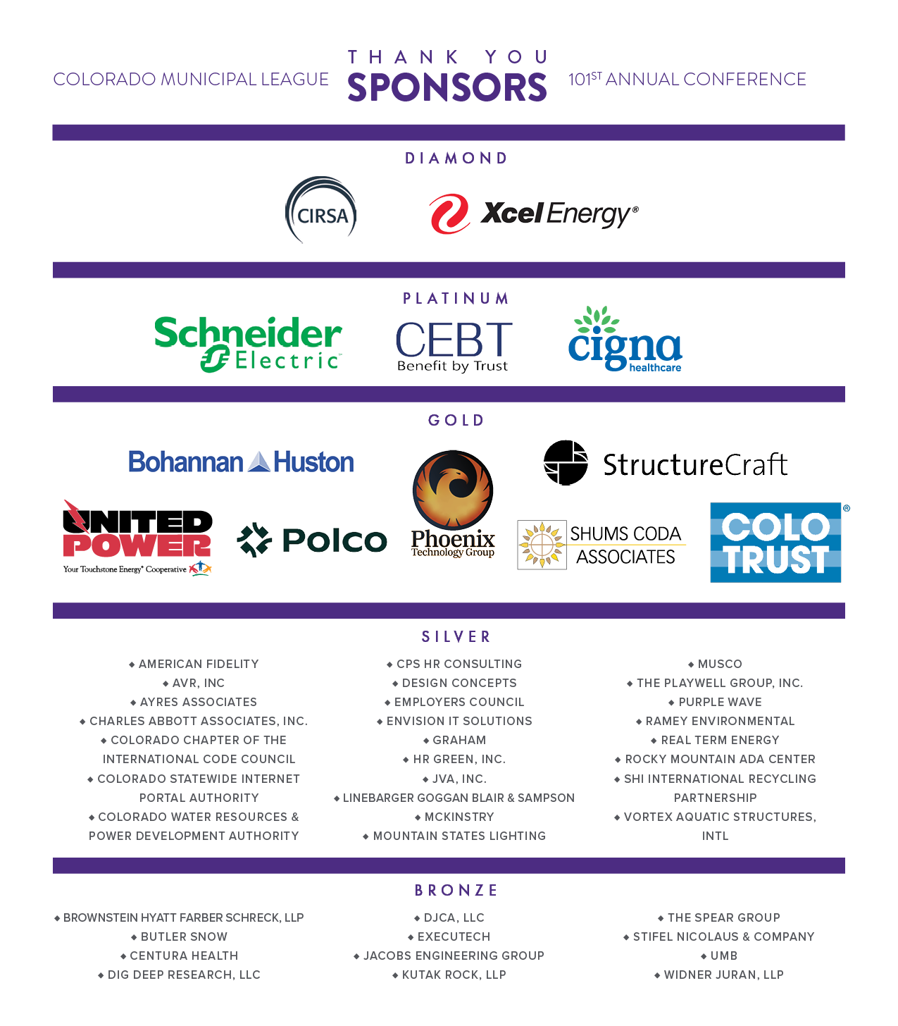 Sponsors of the 2023 CML Annual Conference